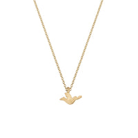 Gold Mini Turtle Dove Necklace