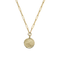 Gold Large Moon Trace Chain Necklace