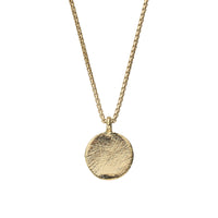 Gold Large Moon Snake Chain Necklace