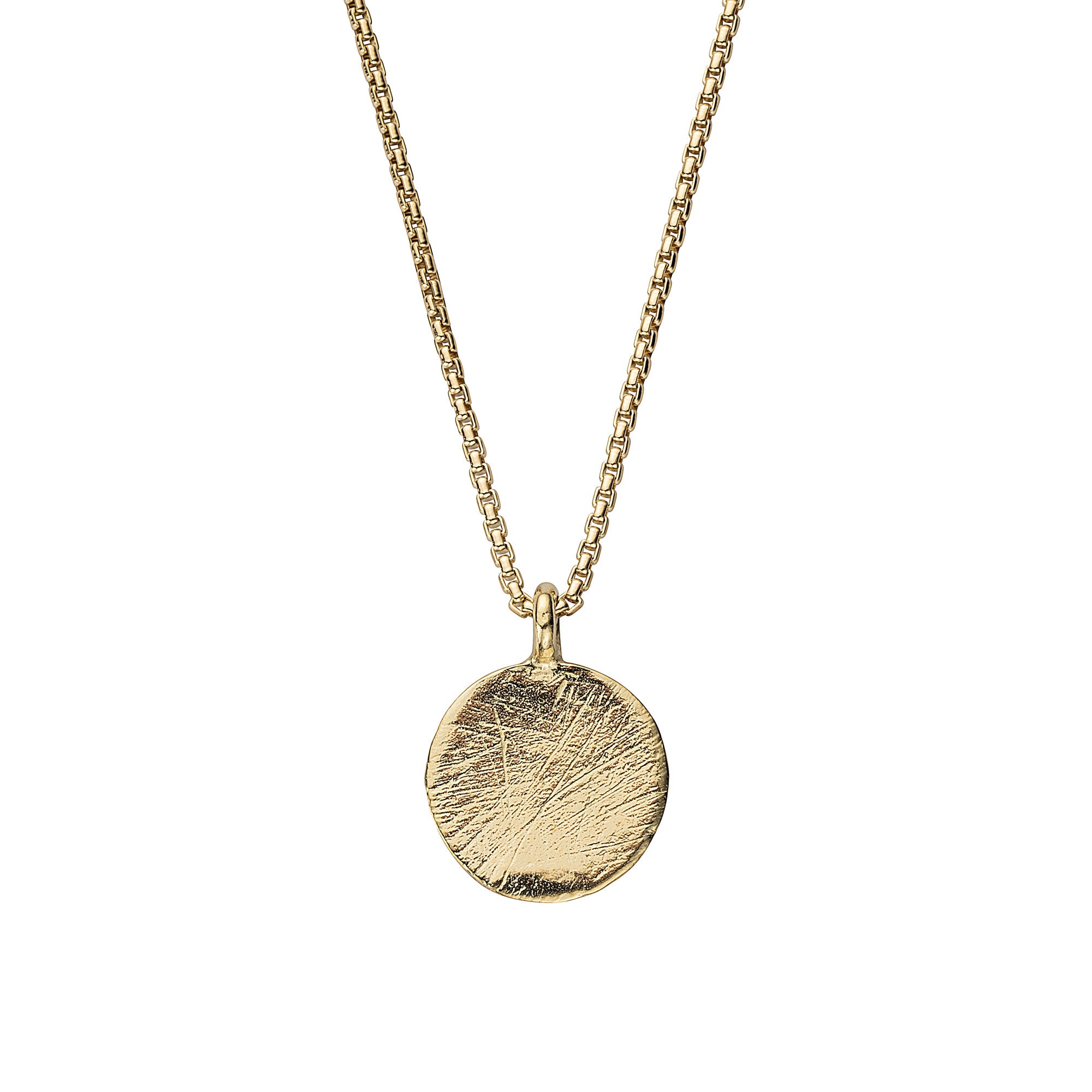 Gold Large Moon Snake Chain Necklace