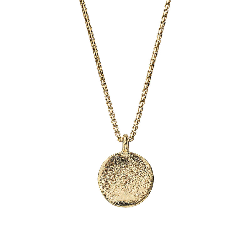 Gold Large Moon Snake Chain Necklace