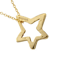 Gold Open Star Necklace