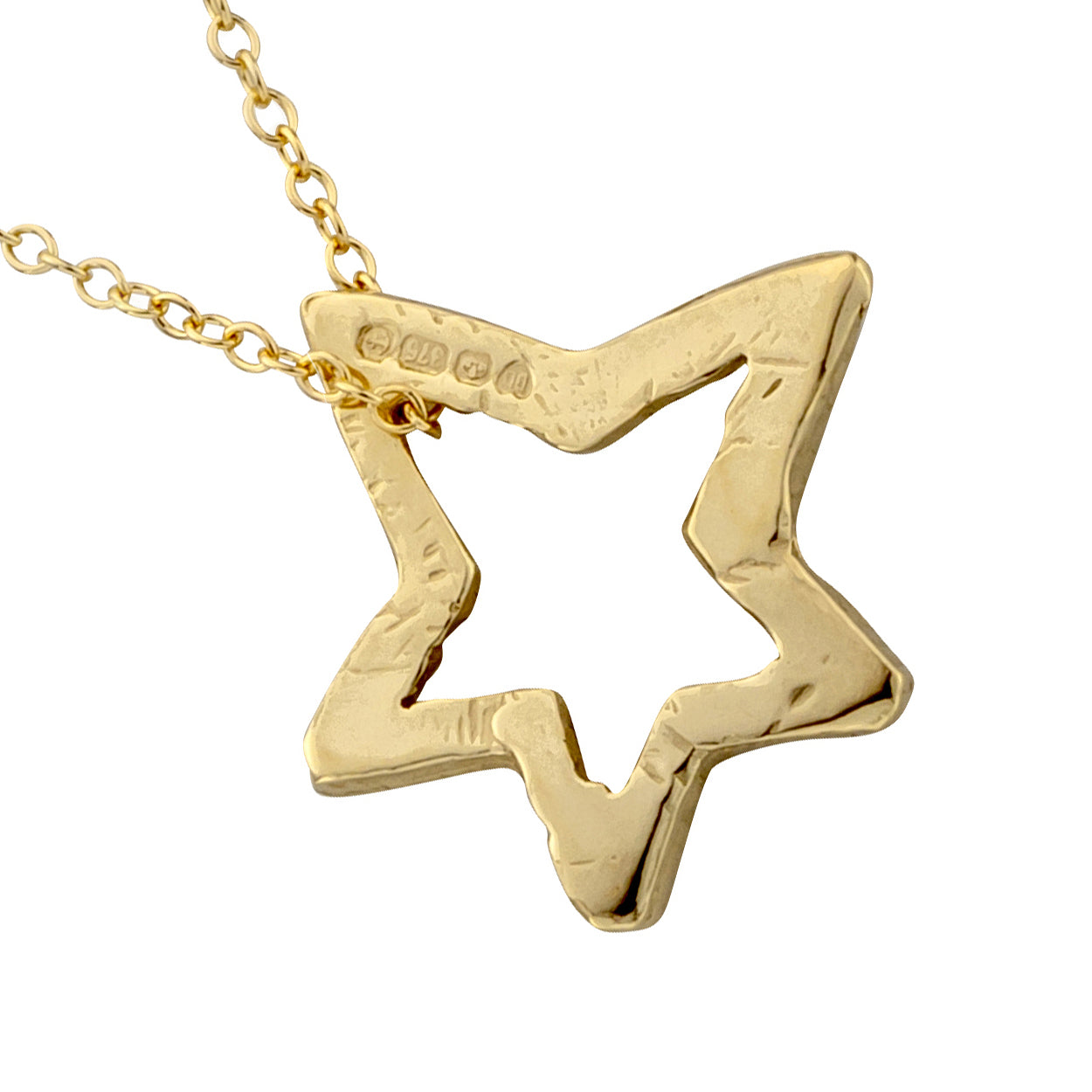 Gold Open Star Necklace