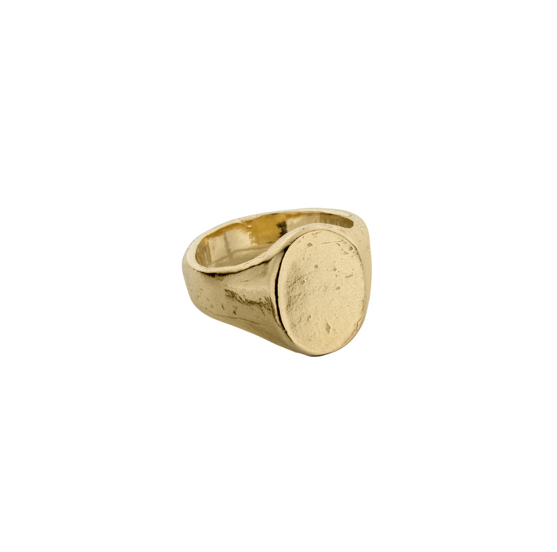 Gold Oval Signet Ring