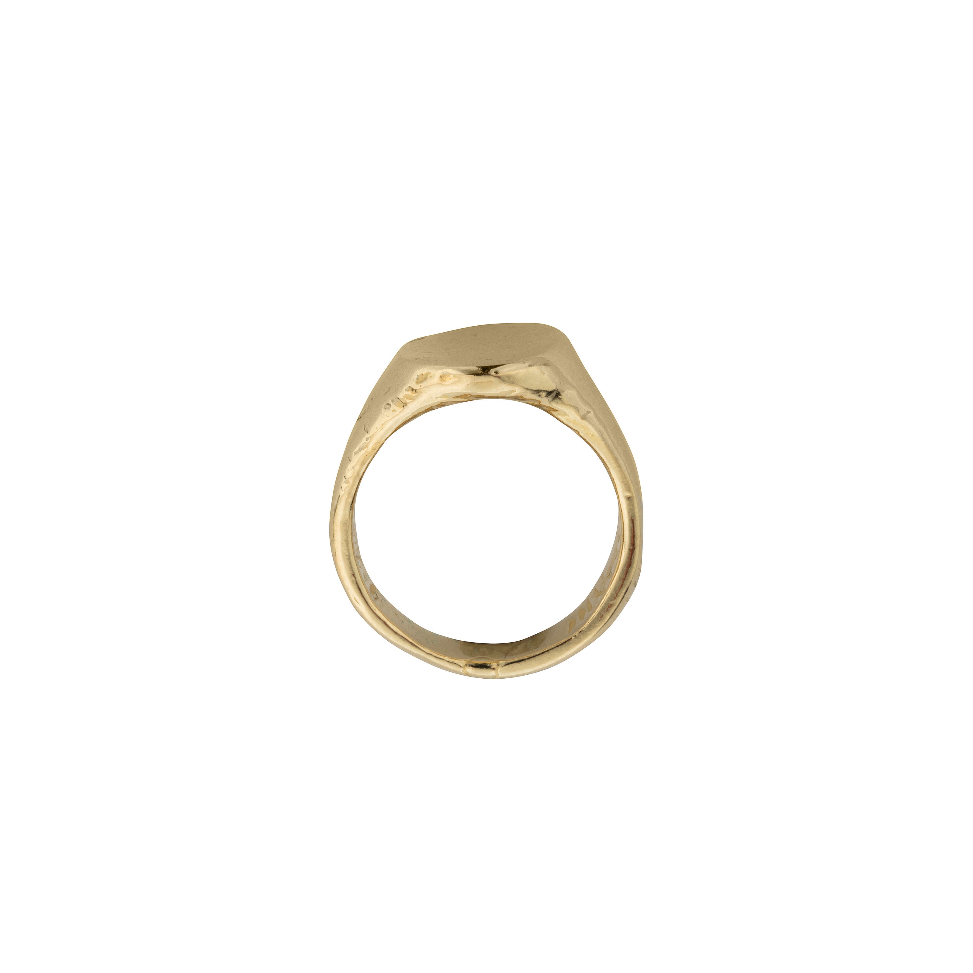 Gold Oval Signet Ring