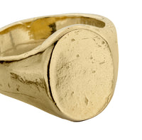 Gold Oval Signet Ring