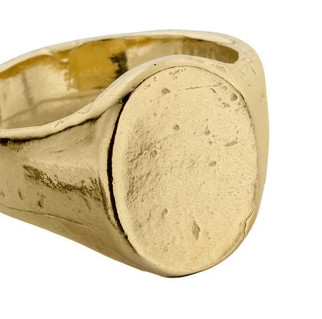 Gold Oval Signet Ring