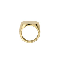 Gold Pebble Signet Ring
