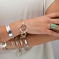 Gold Medium Starfish Bangle