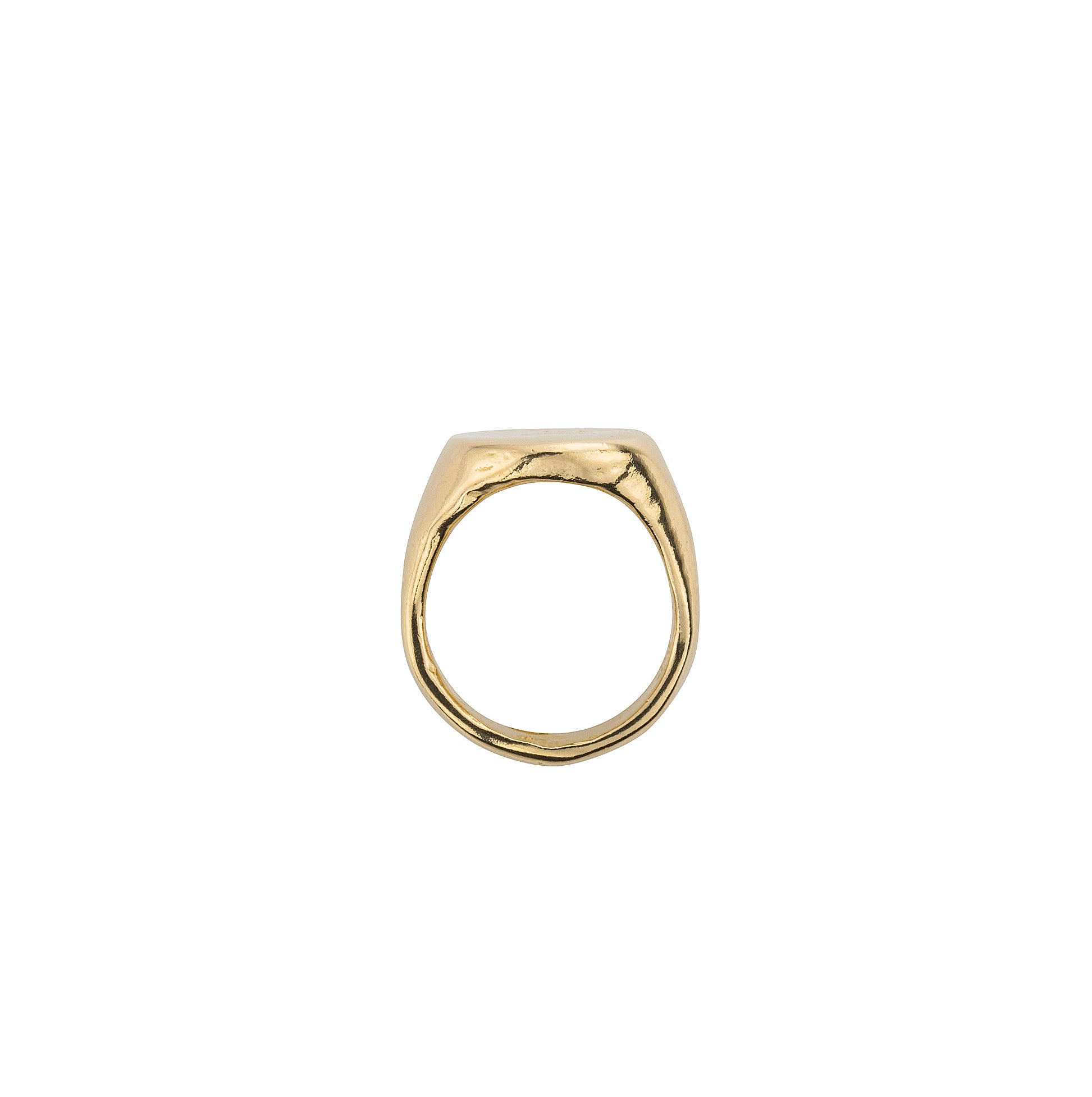 Gold Round Signet Ring