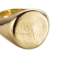 Gold Round Signet Ring