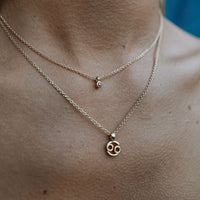 Gold Mini Ruby Necklace