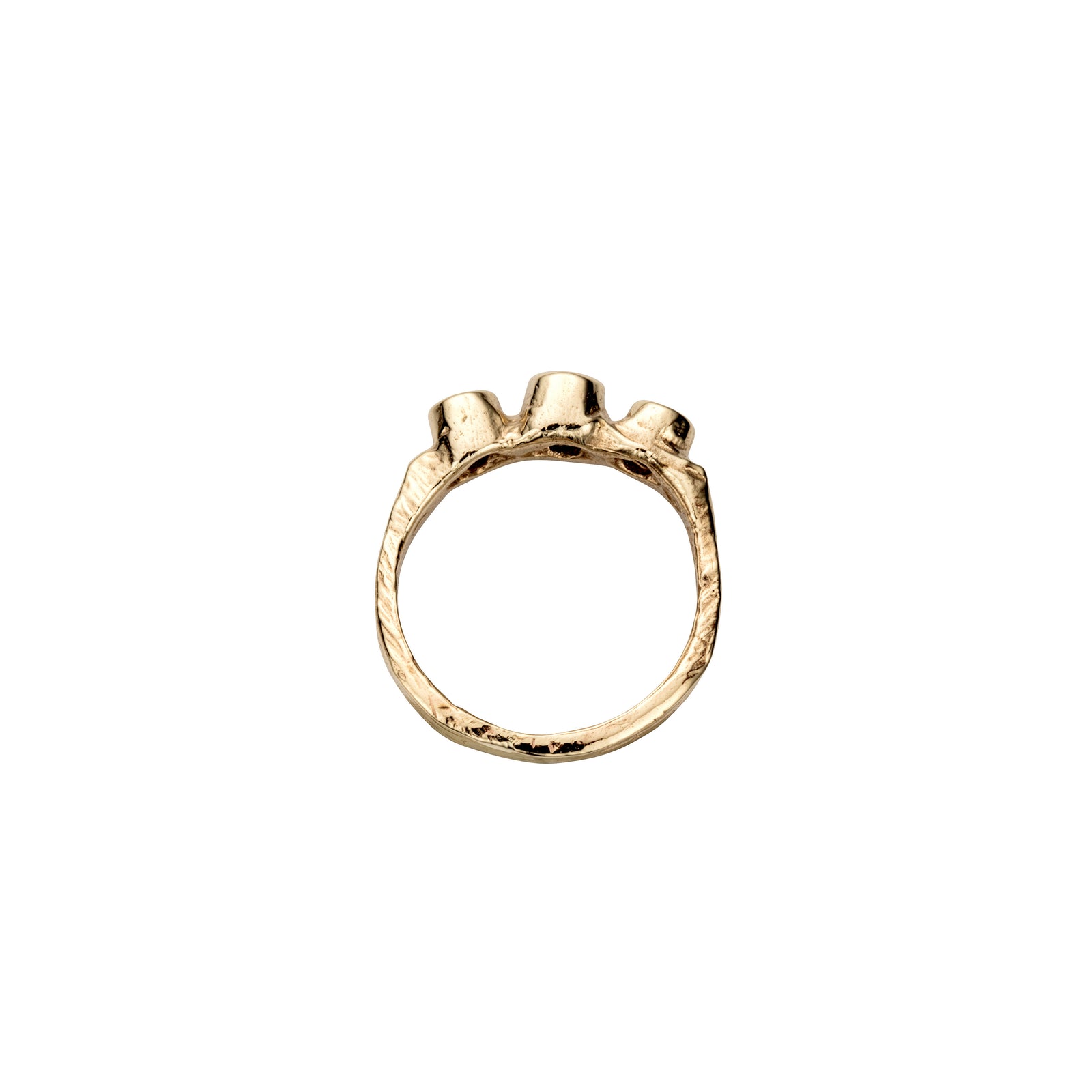 Gold Ruby Trinity Ring