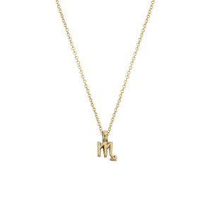 Gold Mini Scorpio Horoscope Necklace