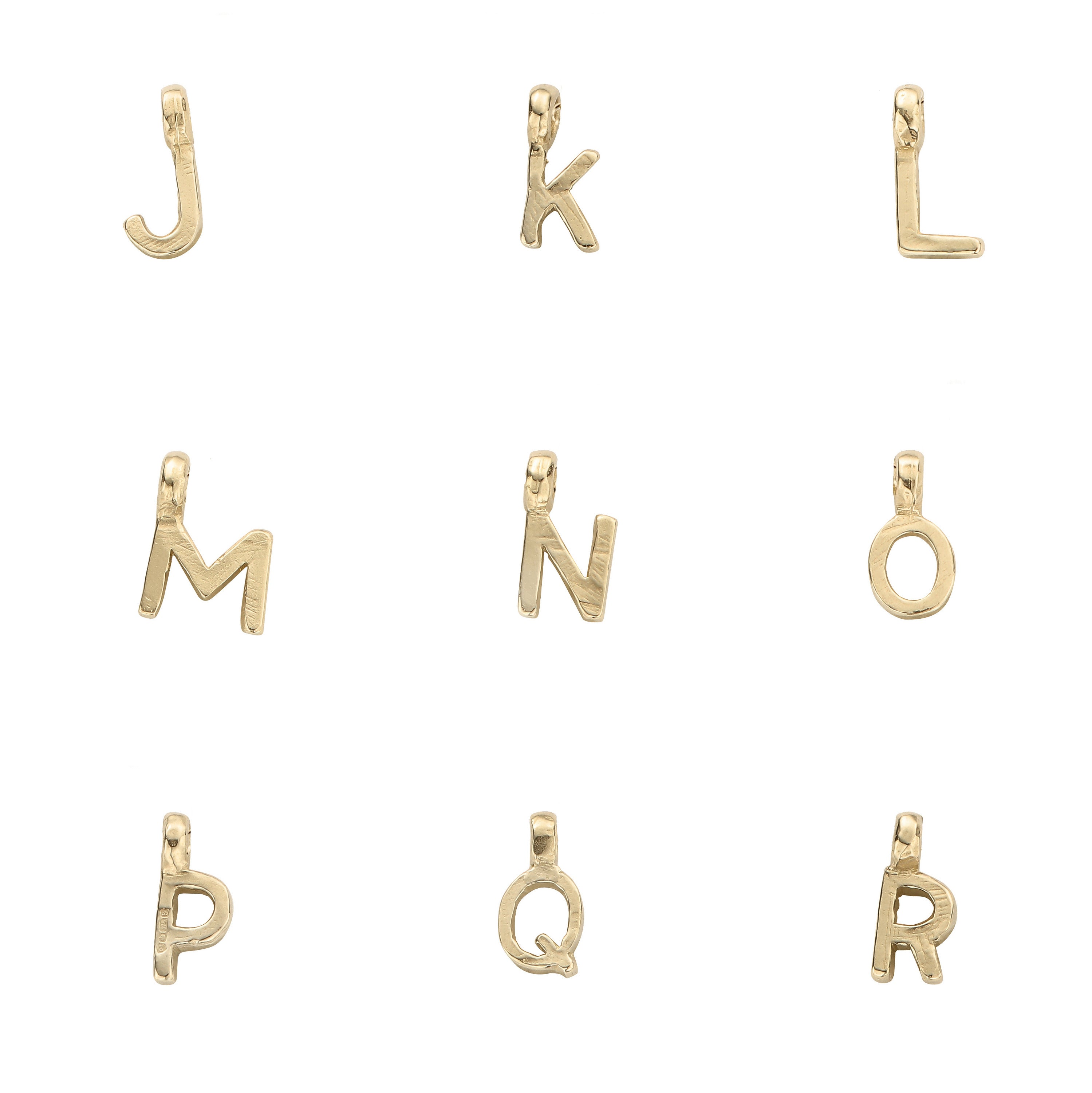 Gold Maxi Cupid Hoops with Alphabet Charms