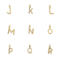 Gold Mini Cupid Hoops with Alphabet Charms
