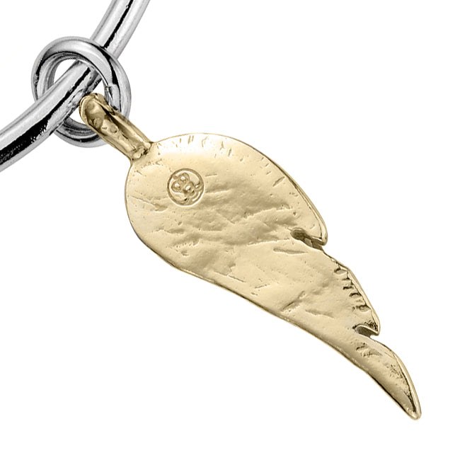 Silver & Gold Maxi Angel Wing Bangle
