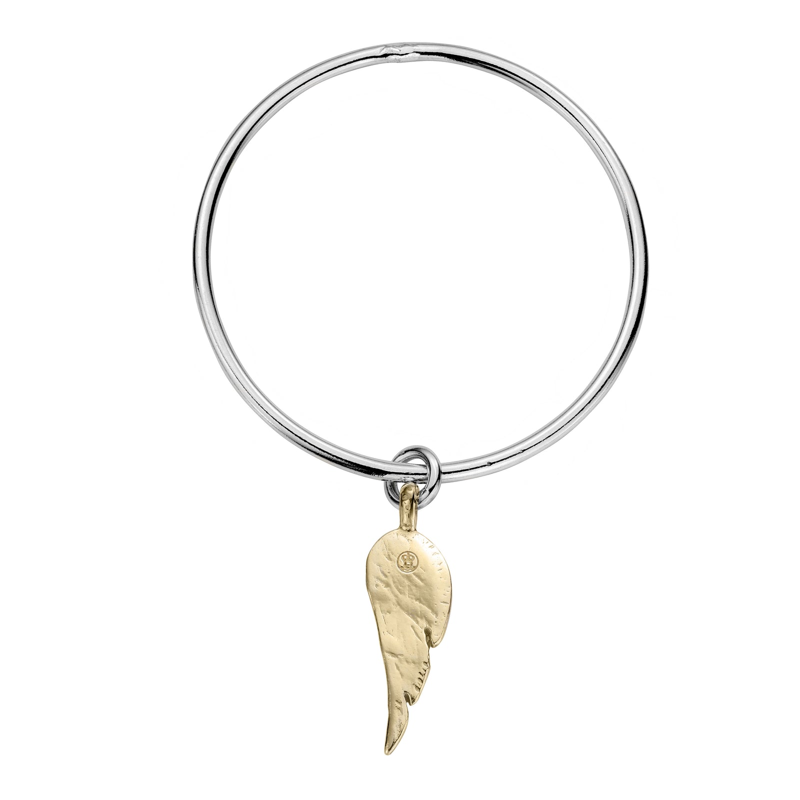 Silver & Gold Maxi Angel Wing Bangle