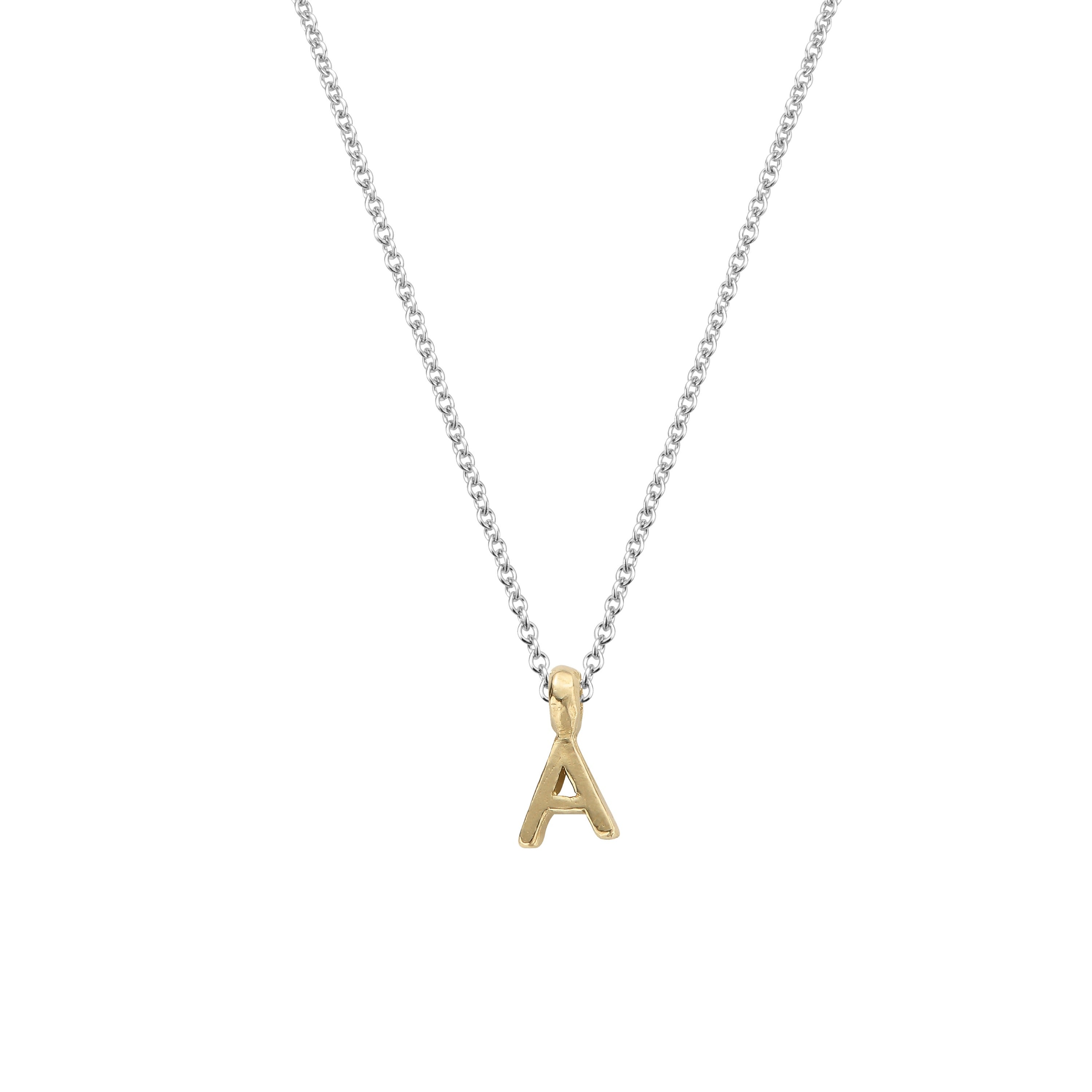 Silver & Gold Mini Alphabet Necklace