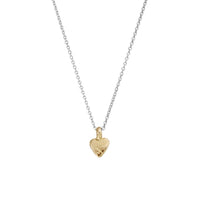 Silver & Gold Baby Heart Necklace