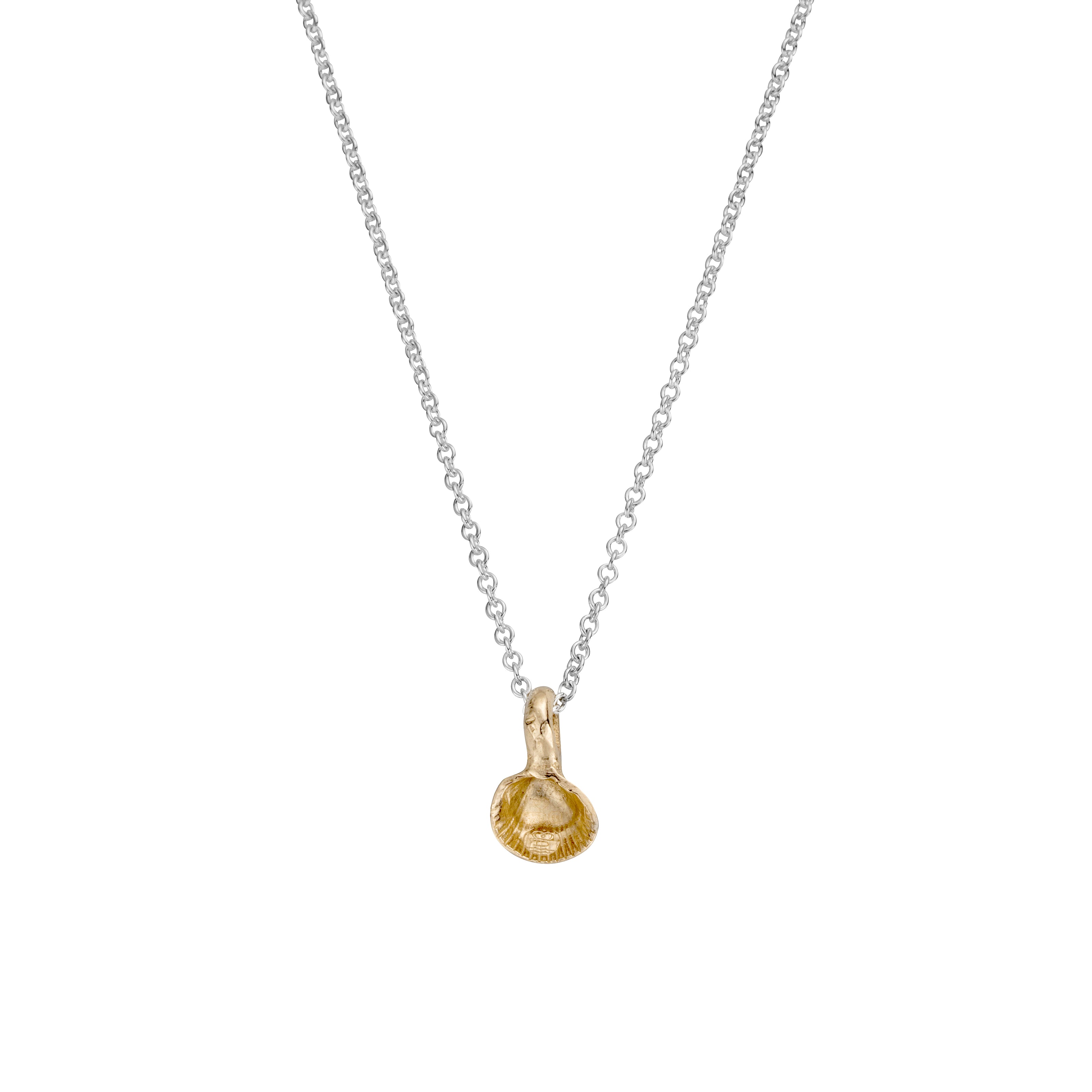 Silver & Gold Baby Shell Necklace
