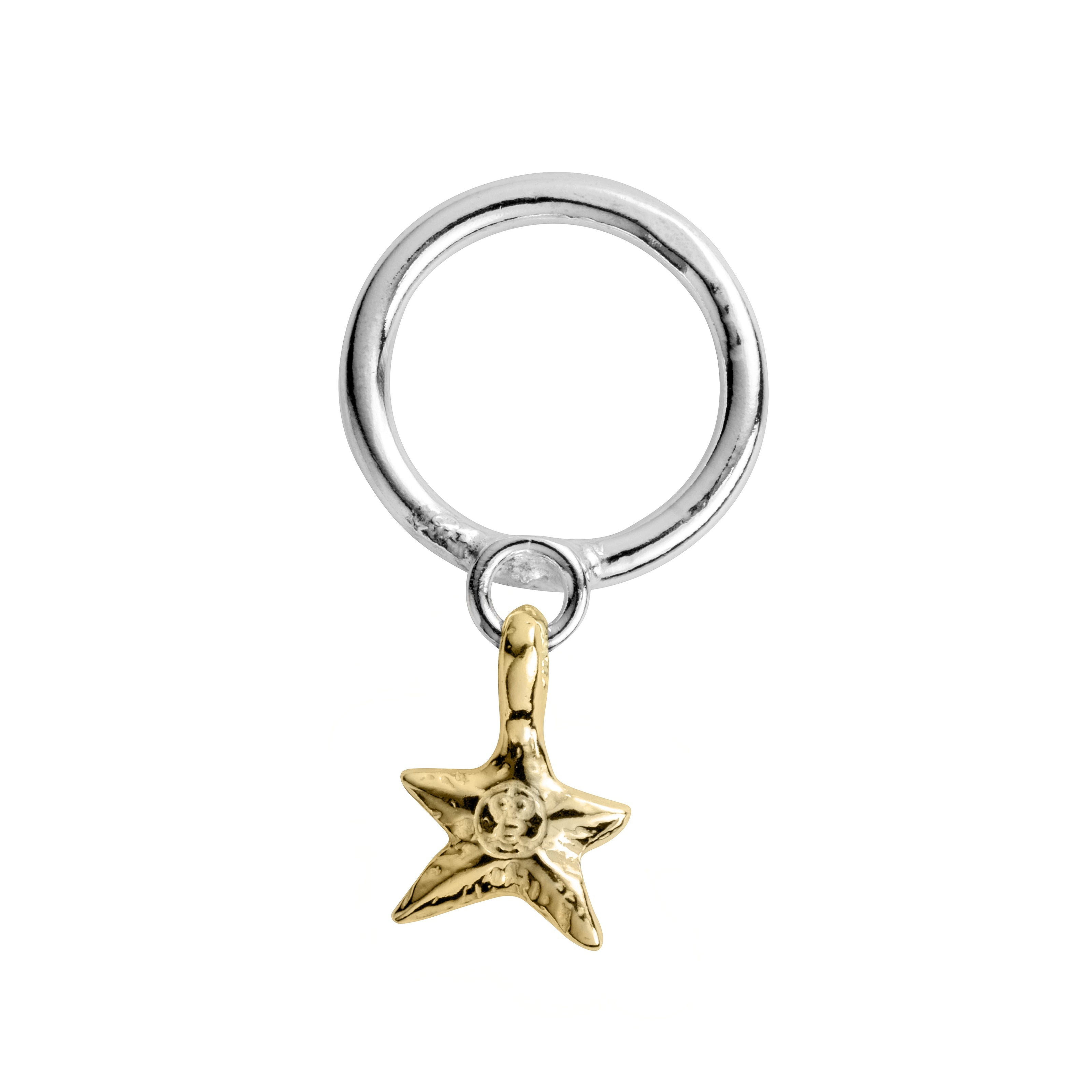 Silver & Gold Mini Star Falling Ring