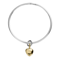 Silver & Gold Maxi Grateful Heart Bangle