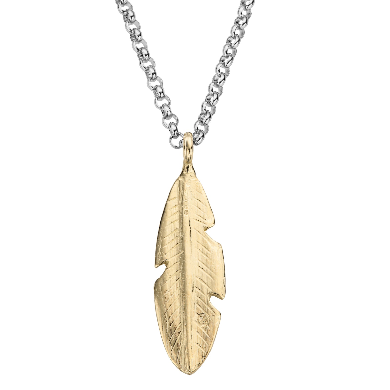 Silver & Gold Maxi Feather Necklace