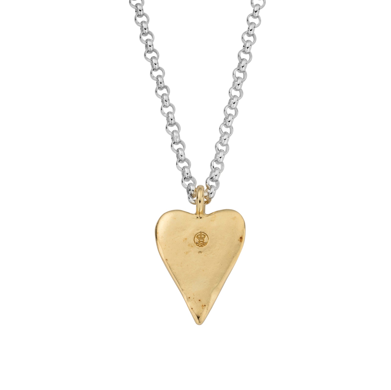 Silver & Gold Maxi Heart Necklace