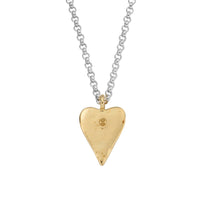 Silver & Gold Maxi Heart Necklace