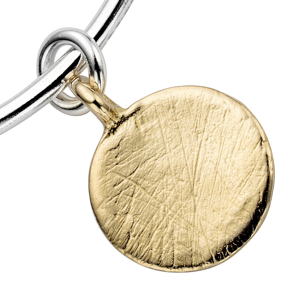 Silver & Gold Large Moon Bangle