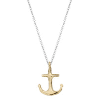 Silver & Gold Midi Anchor Necklace