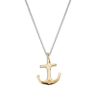 Silver & Gold Midi Anchor Necklace