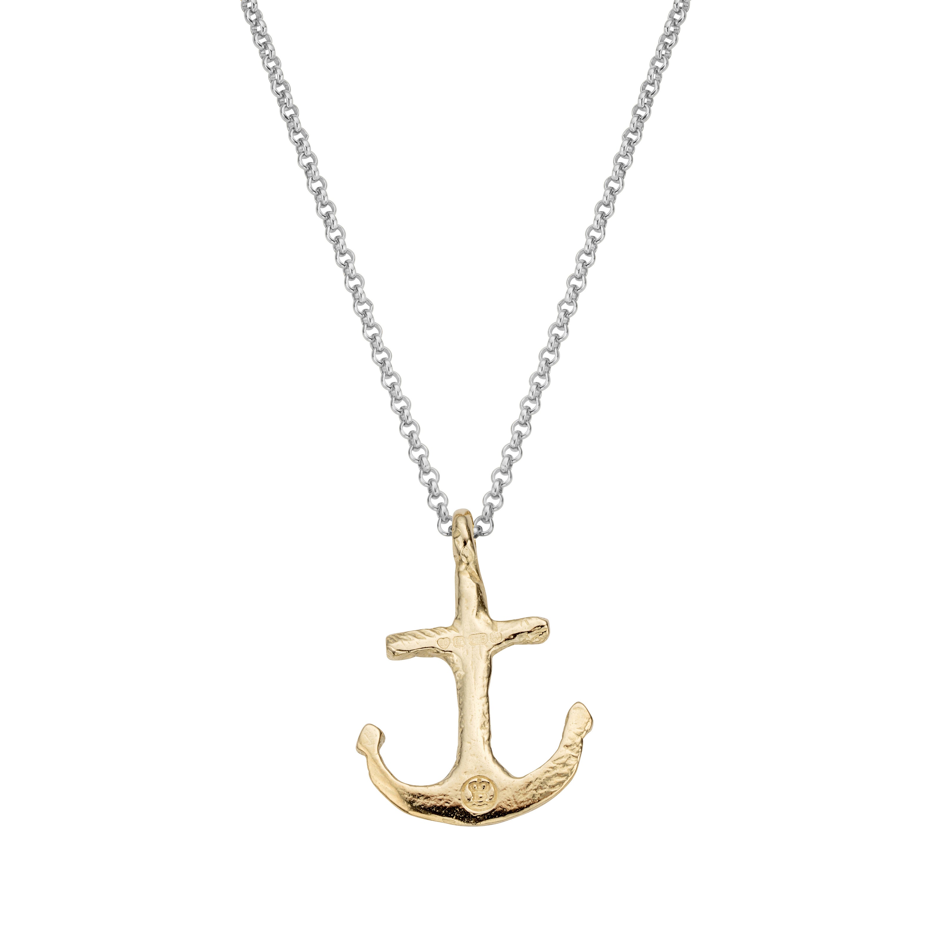 Silver & Gold Midi Anchor Necklace