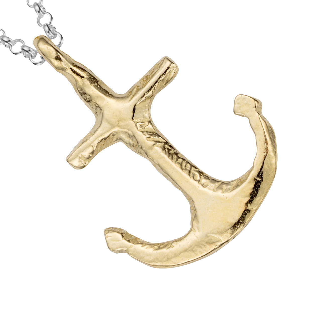 Silver & Gold Midi Anchor Necklace