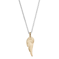Silver & Gold Midi Angel Wing Necklace