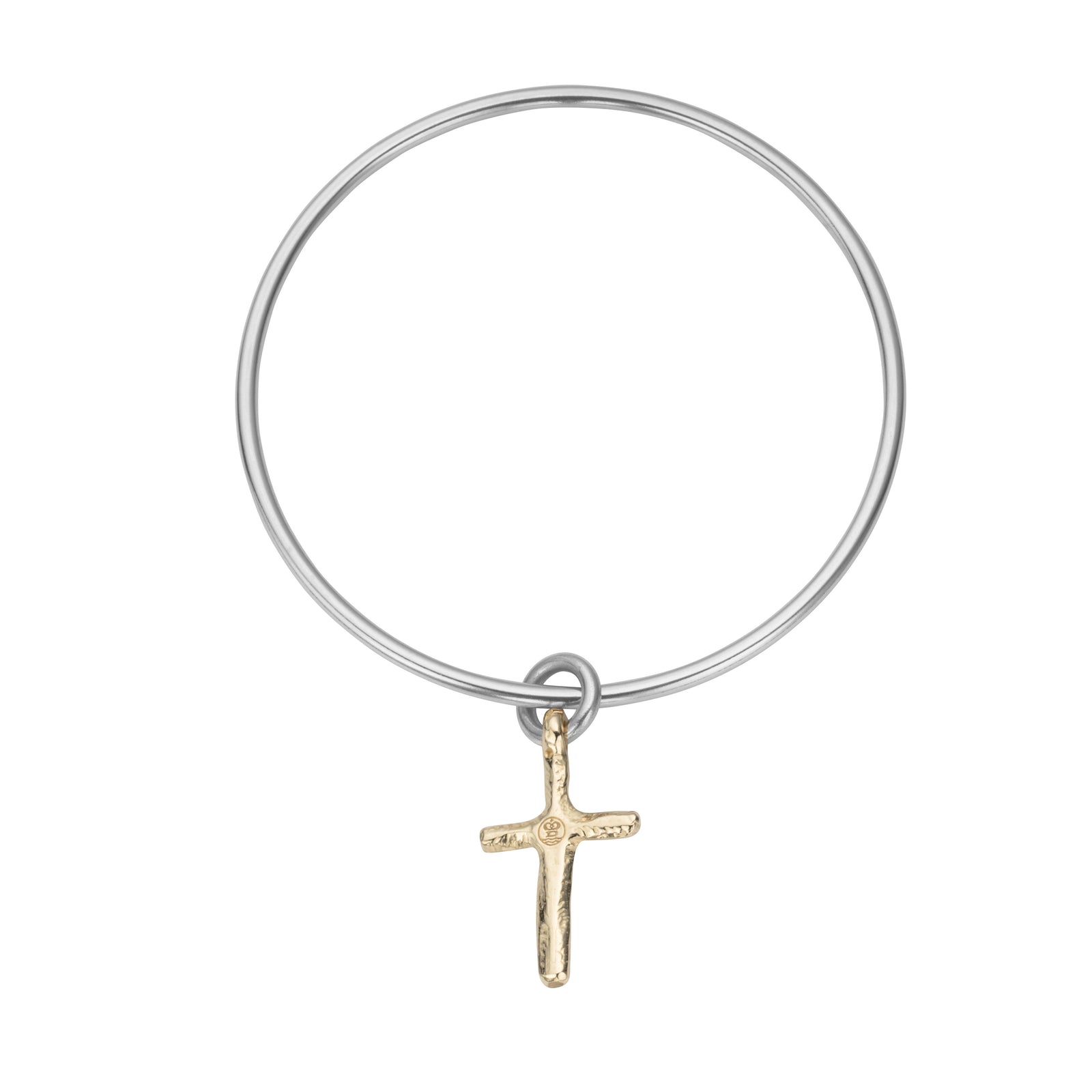 Silver & Gold Medium Cross Bangle