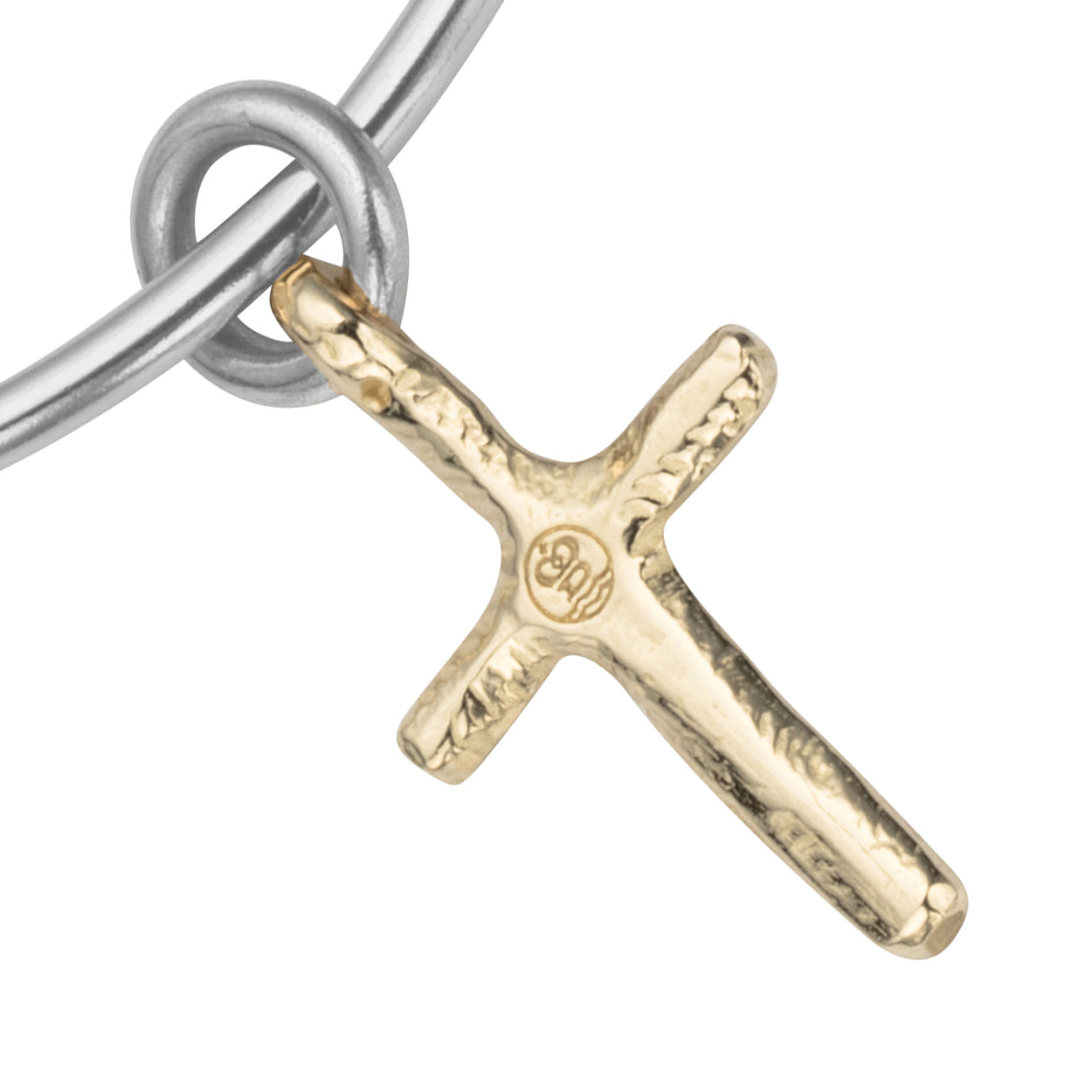 Silver & Gold Medium Cross Bangle
