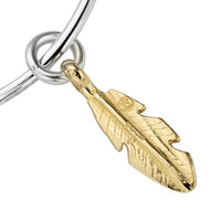 Silver & Gold Medium Feather Bangle