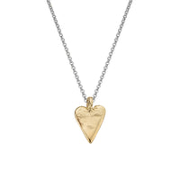 Silver & Gold Midi Heart Necklace