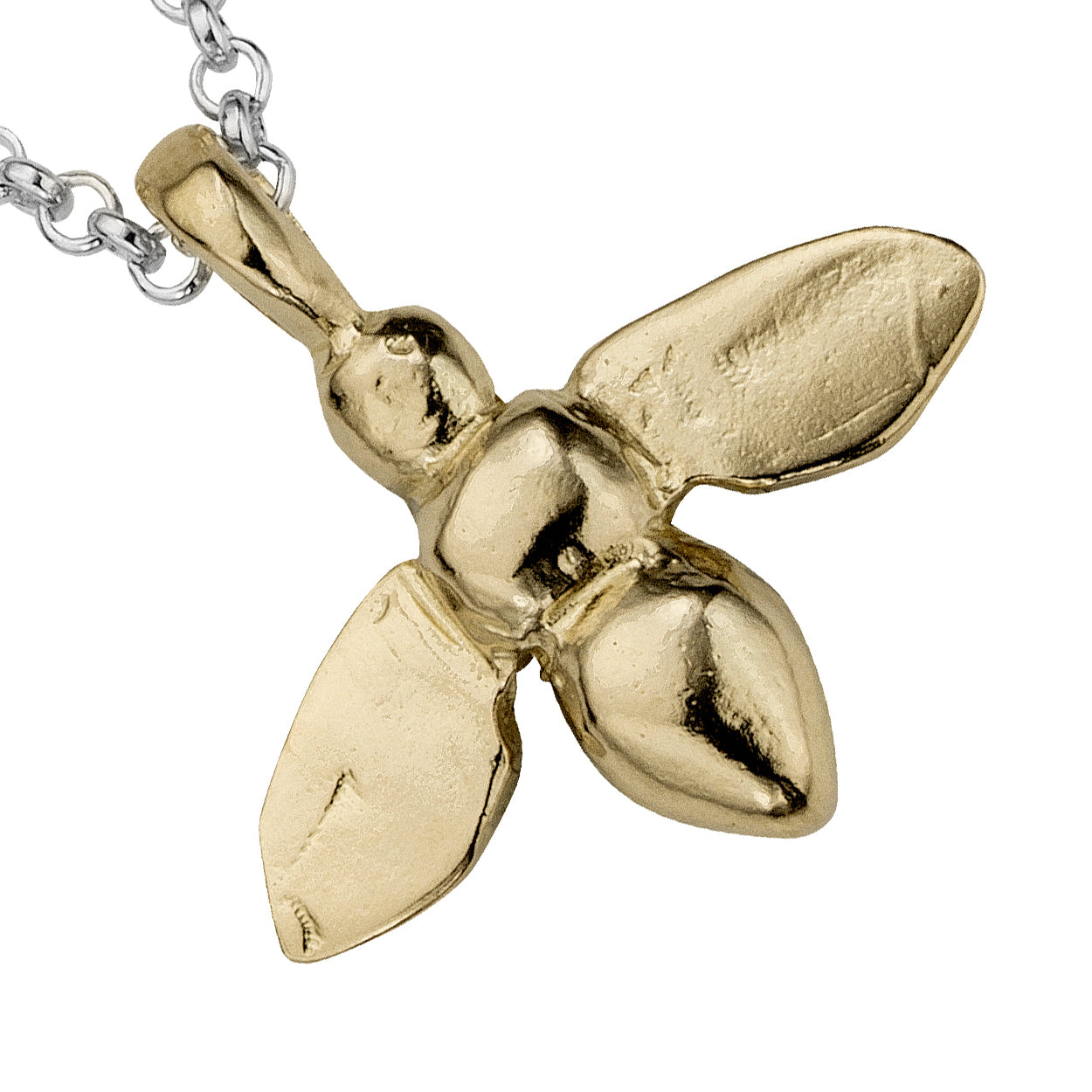 Silver & Gold Large Honey Bee Necklace