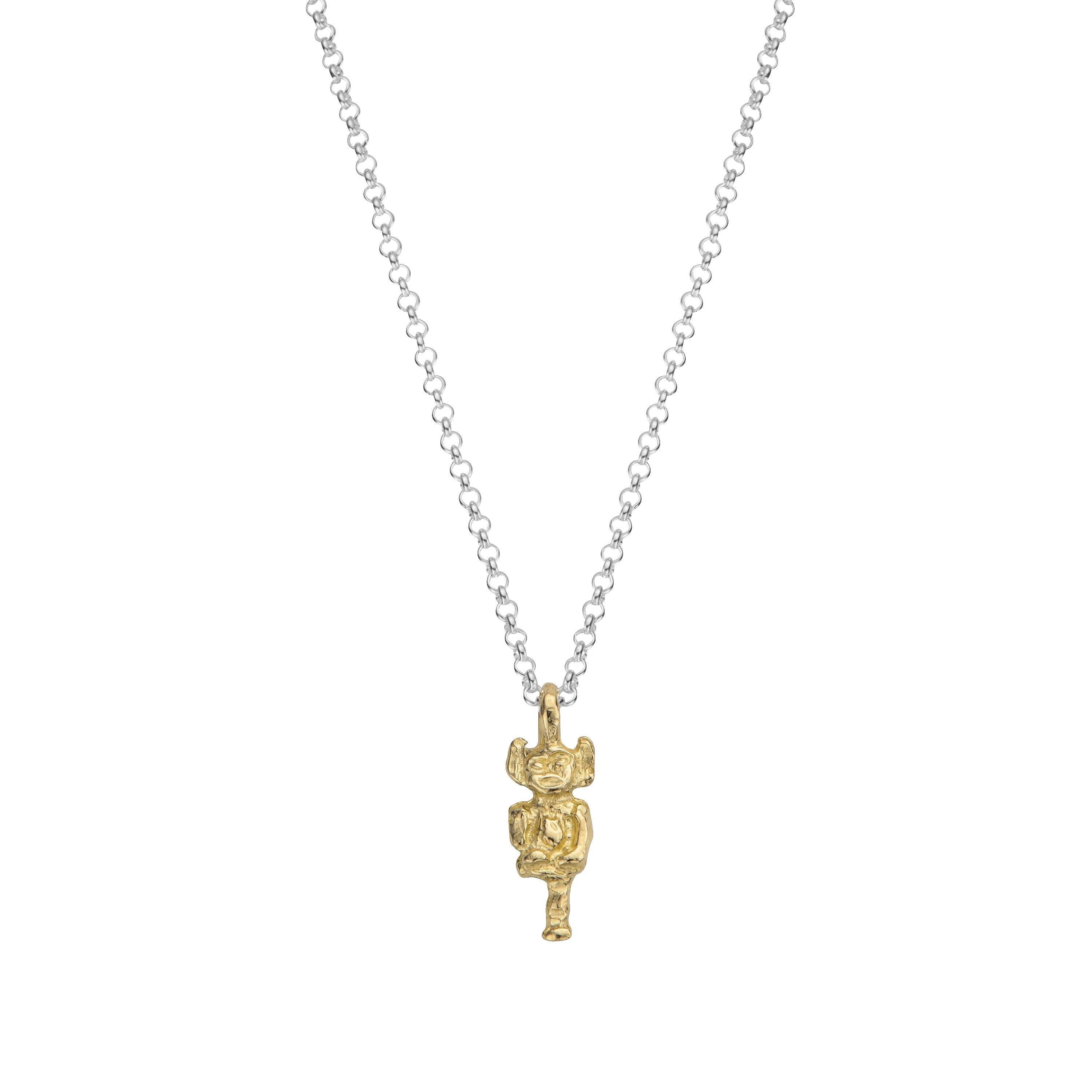 Silver & Gold Medium Lincoln Imp Necklace