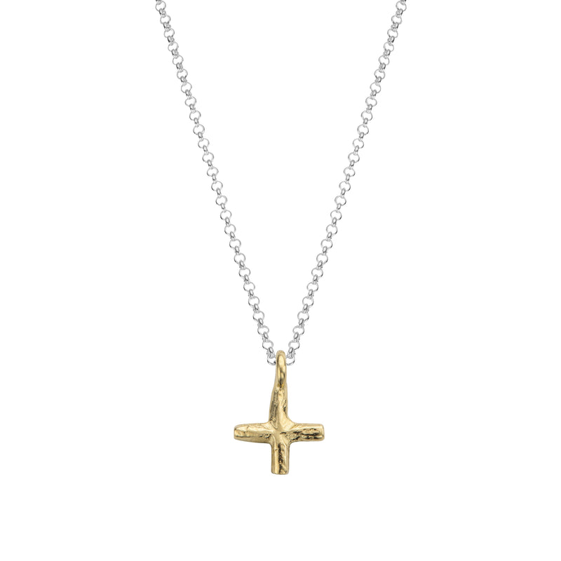 Silver & Gold Medium Kiss Necklace