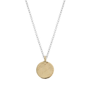 Silver & Gold Large Moon Necklace
