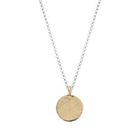 Silver & Gold Large Moon Necklace
