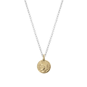 Silver & Gold Medium Roman Coin Necklace