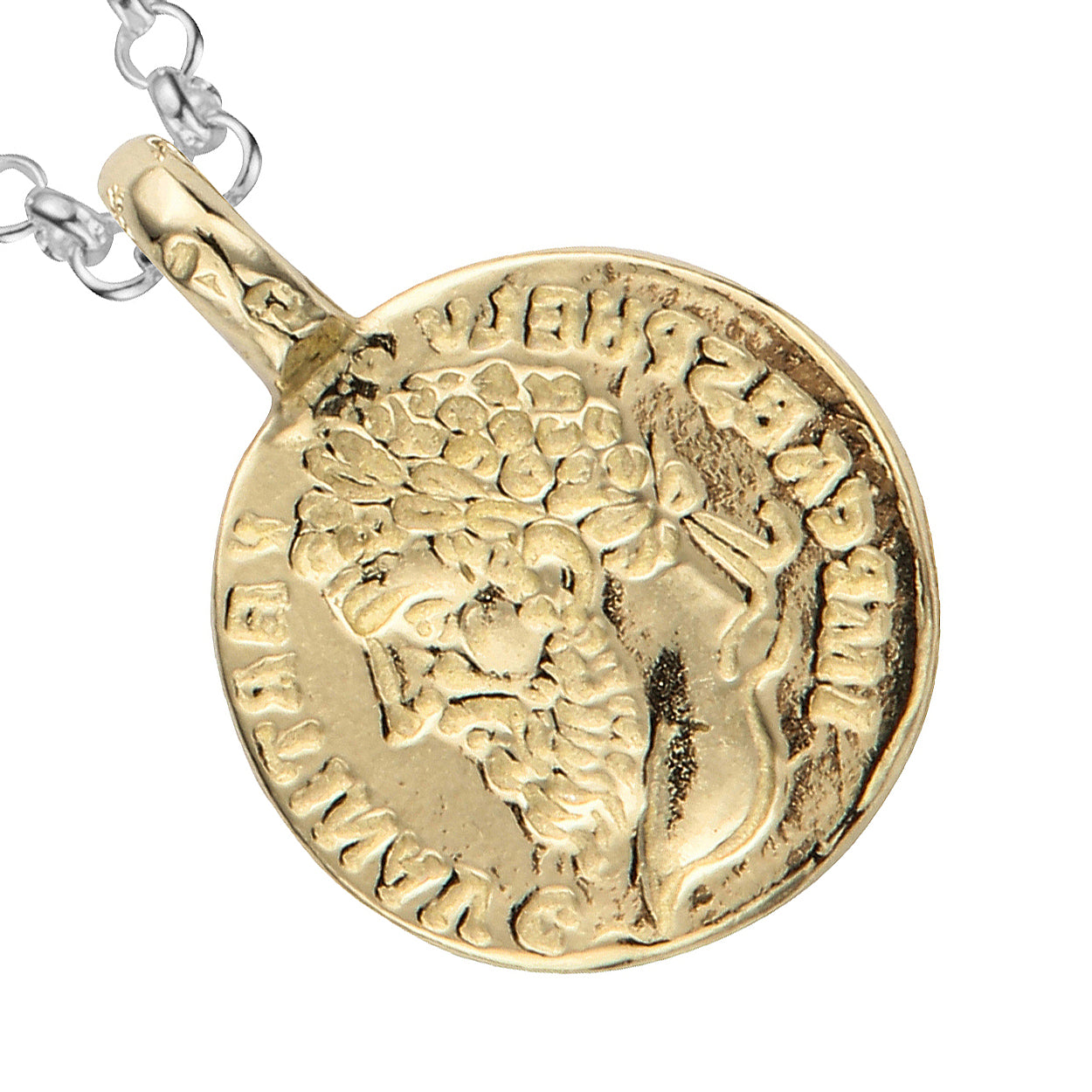Silver & Gold Medium Roman Coin Necklace
