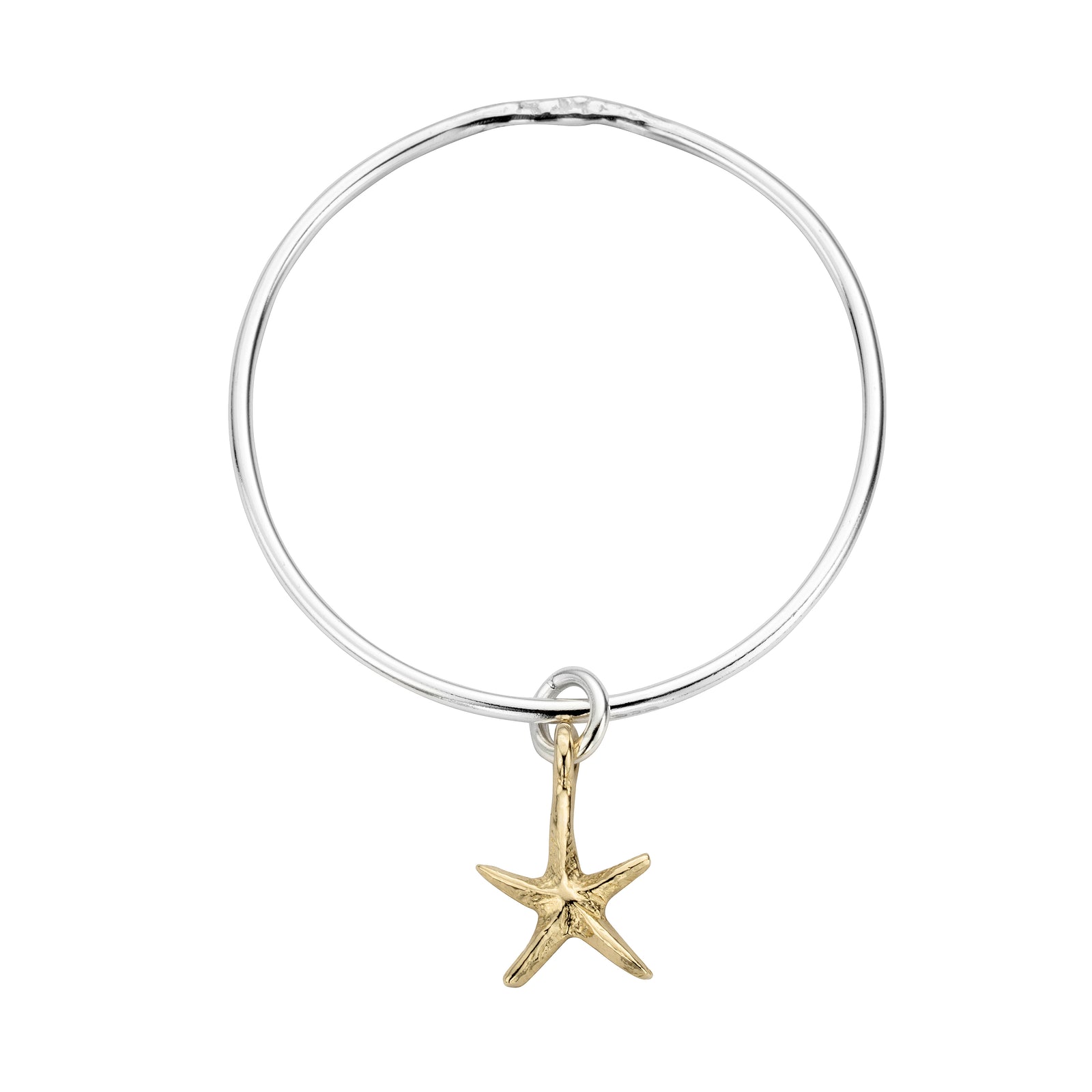 Silver & Gold Medium Starfish Bangle