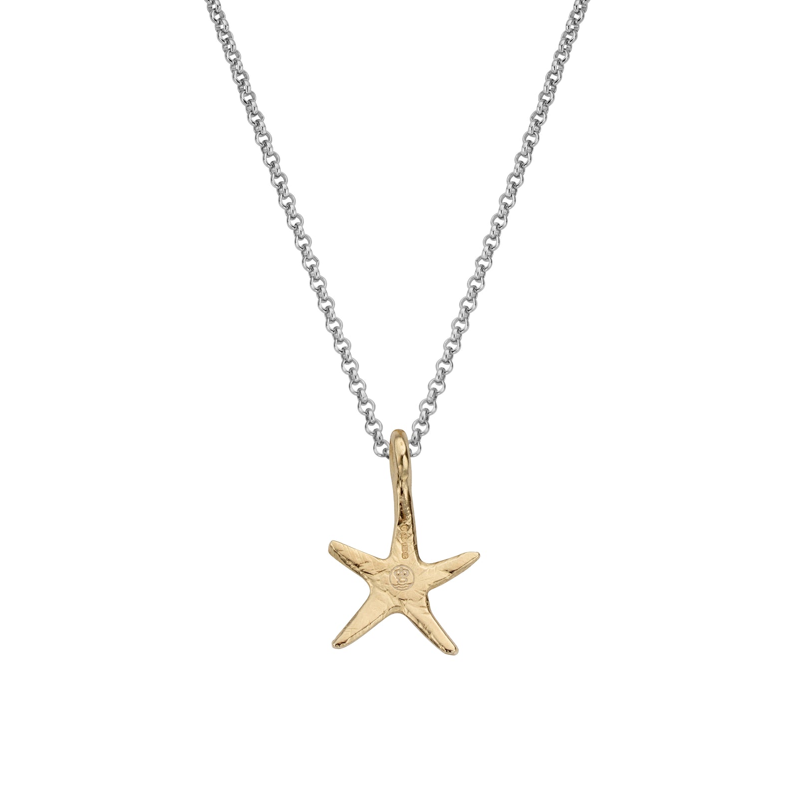 Silver & Gold Medium Starfish Necklace