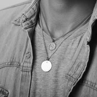 Silver & Gold Medium St Christopher Necklace